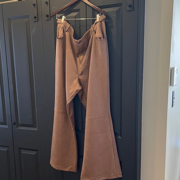 Forever 21 Pants - NWT...Forever 21 Brown Boot Cut Suede-Look Pants